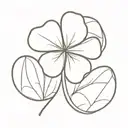 basil leaf clover inside tattoo design idea