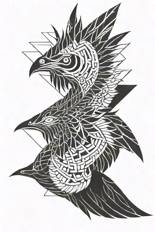 fenix sun minimalism tattoo design idea