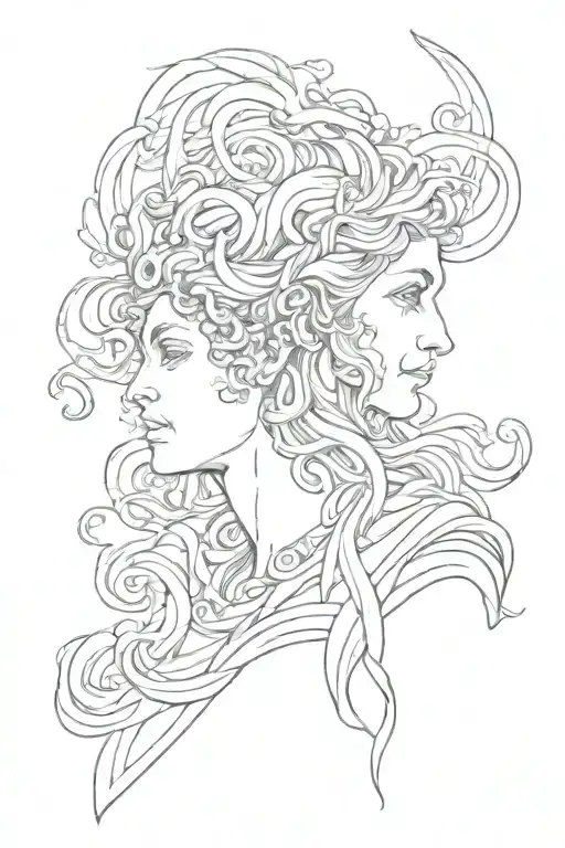 Greek mythology and philosophy tattoo design idea