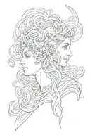 Greek mythology and philosophy tattoo design idea