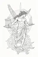greek mythology and physiological tattoo design idea