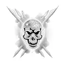 Mac miller with skulls  tattoo design idea