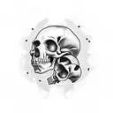 Mac miller with skulls  tattoo design idea