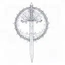 the sword of the lord of the rings tattoo design idea