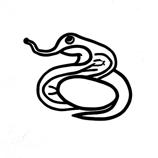 snake and roses tattoo design idea