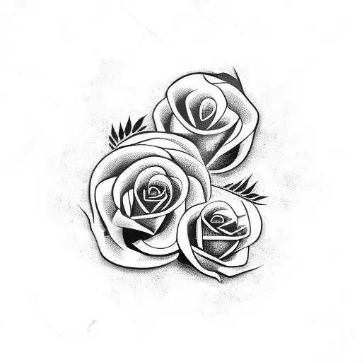 black mamba and roses tattoo design idea