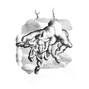 creation of adam by michelangelo with a nature reference tattoo design idea