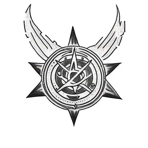 A tattoo of the Bring Me the Horizon band logo combined with Call of Duty: Zombies elements tattoo design idea