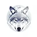 A wolf with a globe as its body, symbolizing the client's love for both travel and wolves tattoo design idea