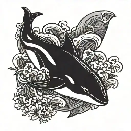 orca whale tattoo design idea