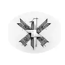 seperate sides cross on the left and upside down cross on the right on either side  tattoo design idea