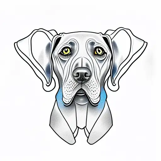 weimaraner tattoo design idea