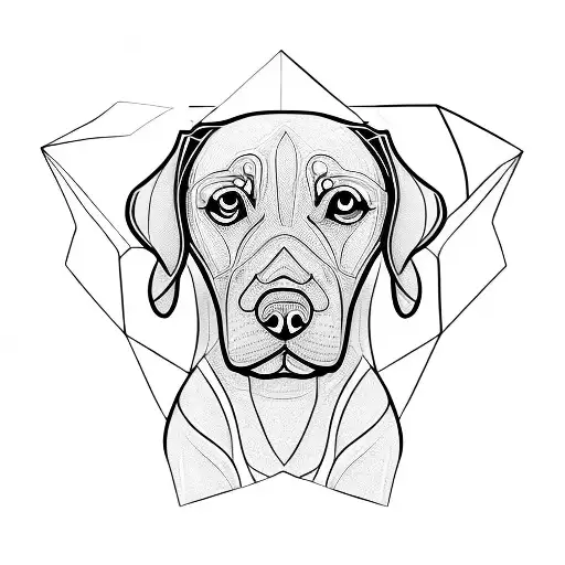 weimaraner tattoo design idea