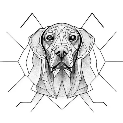 weimaraner tattoo design idea