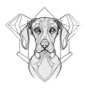 weimaraner tattoo design idea