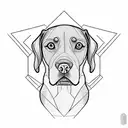 weimaraner tattoo design idea