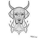 weimaraner tattoo design idea
