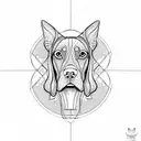 weimaraner tattoo design idea
