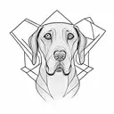 weimaraner tattoo design idea