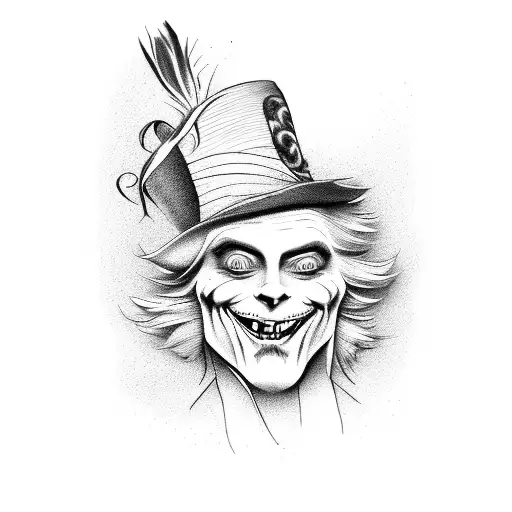 mad hatter tattoo design idea