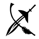 Tomahawk with Feather tattoo design idea