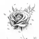 Rosas e Borboletas  tattoo design idea