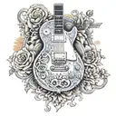 les paul guitar seika tattoo design idea