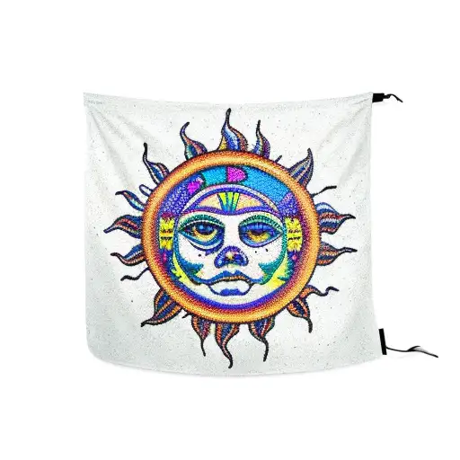 sun and moon huichol tattoo design idea