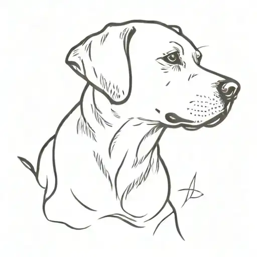 labrador tattoo design idea