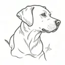 labrador tattoo design idea