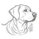 labrador tattoo design idea