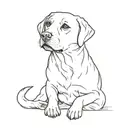 labrador tattoo design idea