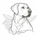 labrador tattoo design idea