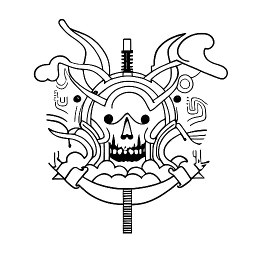 techno music dance drugs ecstasy tattoo design idea