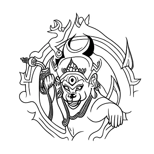 thai monkey king tattoo design idea