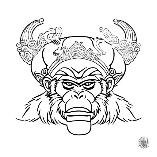 monkey king  tattoo design idea