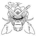 monkey king  tattoo design idea
