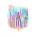 blade runner 2049 city tattoo design idea