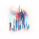 blade runner 2049 city tattoo design idea