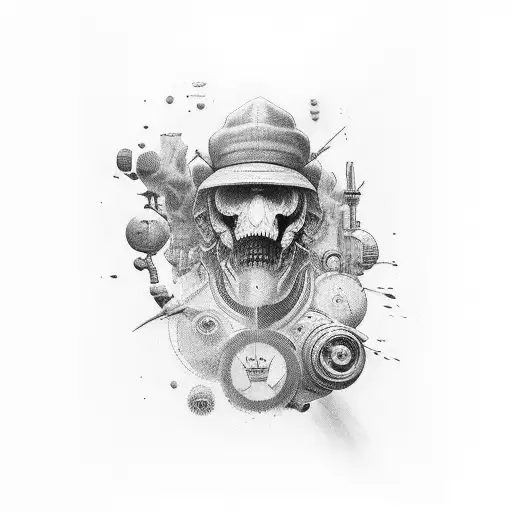 memory of grandfather sleeve tattoo design idea