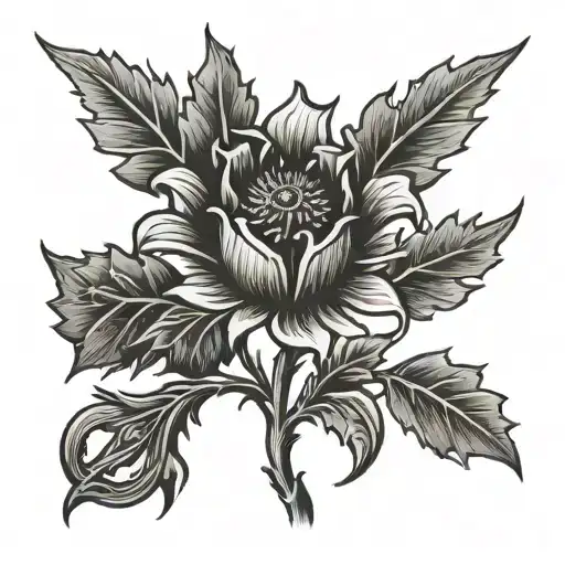 Celtic Thistle tattoo design idea