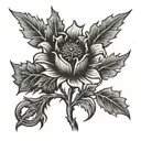 Celtic Thistle tattoo design idea