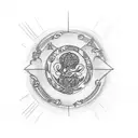 Create a tattoo design that represents the love for sons and incorporates the Vegvisir symbol tattoo design idea