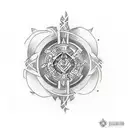 Create a tattoo design that represents the love for sons and incorporates the Vegvisir symbol tattoo design idea