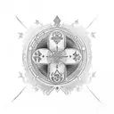 Create a tattoo design that represents the love for sons and incorporates the Vegvisir symbol tattoo design idea