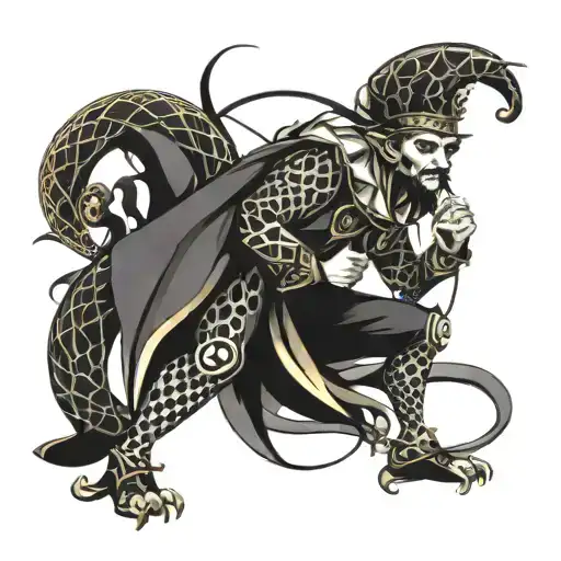 Royal Order of Jesters, Jester full body tattoo design idea