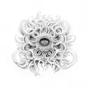 Chrysanthemum medusa tattoo design idea