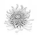 Chrysanthemum medusa tattoo design idea