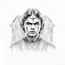 Anakin Skywalker face. tattoo design idea