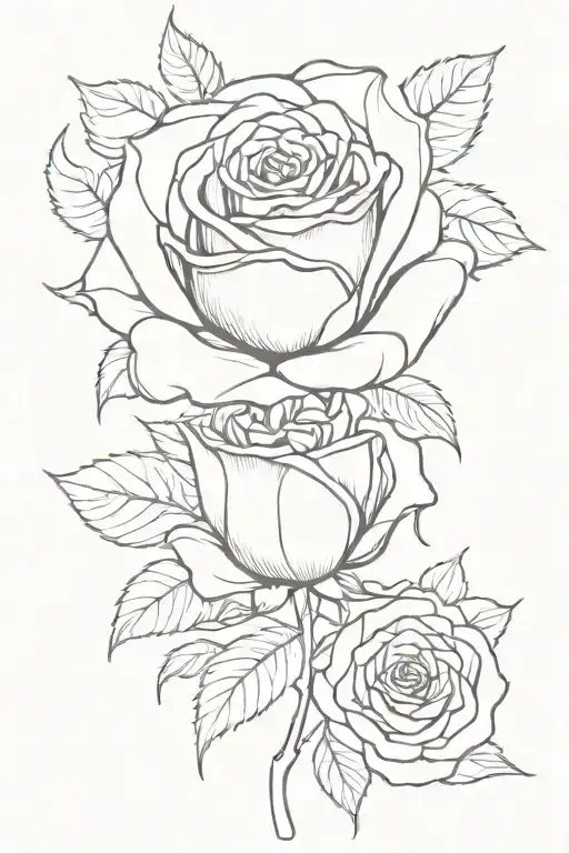 A minimalist design of a rose intertwined with a crown, symbolizing the beauty and strength of fatherhood tattoo design idea